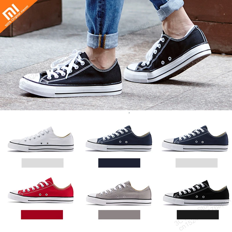 

Xiaomi Mijia canvas shoes men's and women's spring and summer low to help casual students couple shoes sports flat shoes smart