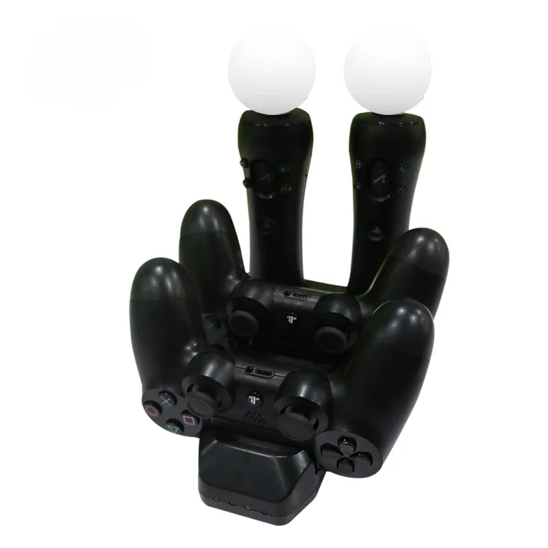 

2019 New For PS4 Handle Controller + PS4 VR Hand 4 In 1 Charger Dock Charging Station Hot