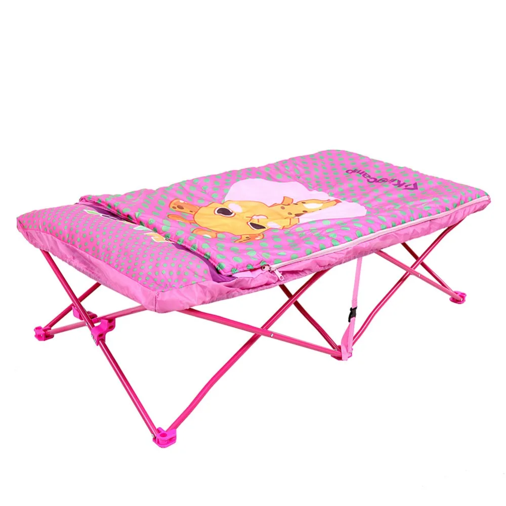 

KingCamp Kids Cartoon Portable Safe Stable Folding Bed Multi-purpose Steel Oxford Tubbes Lightweight Portable Sleeping bed