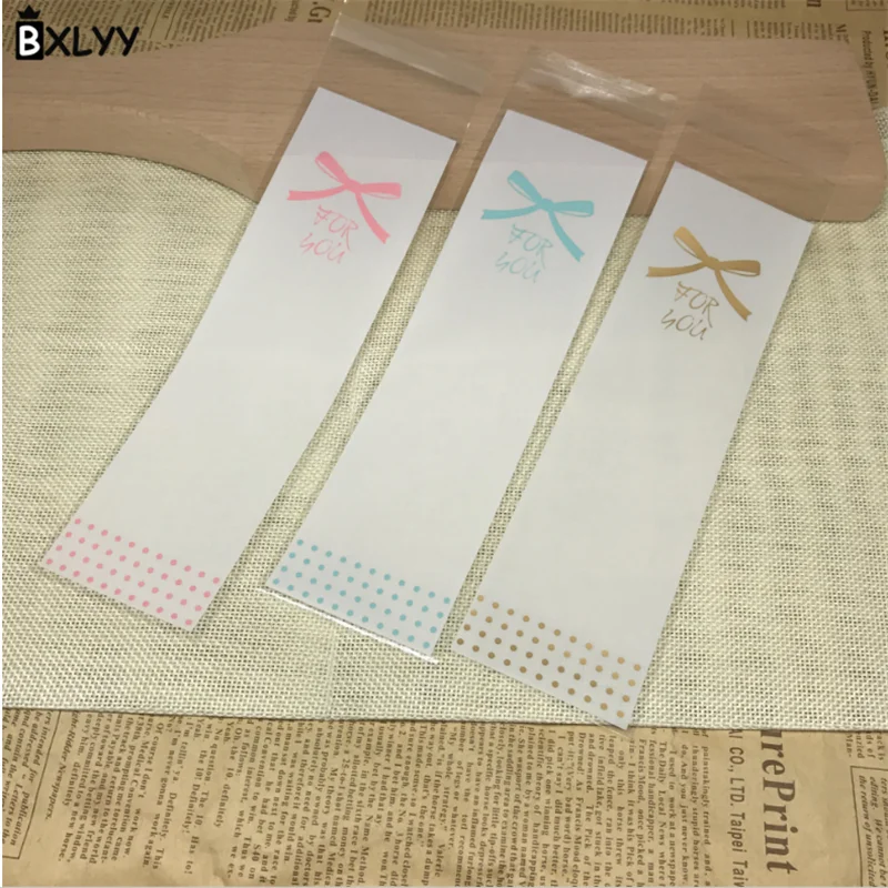 BXLYY 50pc3 бант длинная полоса мешок печенья мешочек для Конфет Украшение выпечки