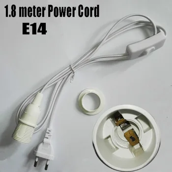 

1.8m Power Cord Half Spiral E14 LED Lamp Holder, Round Plug and Switch, No Greater Than AC250V 2A