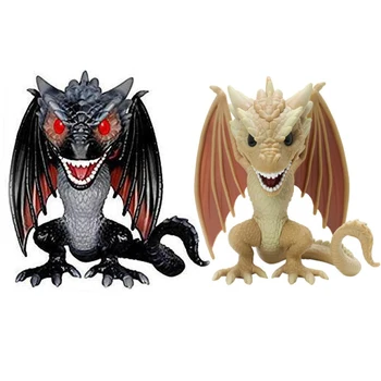 Game of Thrones Black Dragon Drogon 46 & Viserion 34 Vinyl Figure Model Toys Gifts 15cm