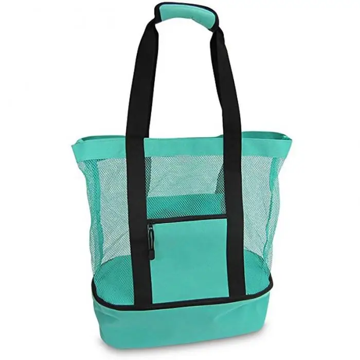 Портативная изолированная сумка-холодильник для пикника, пляжные сетчатые сумки, сумка-холодильник, водонепроницаемые сумки WHShopping