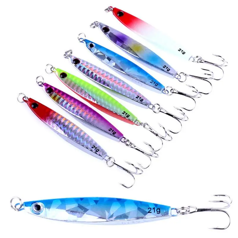 

7pcs Jigs Fishing Lures Sea Metal Crankbaits Fish Tackle 7cm 21g
