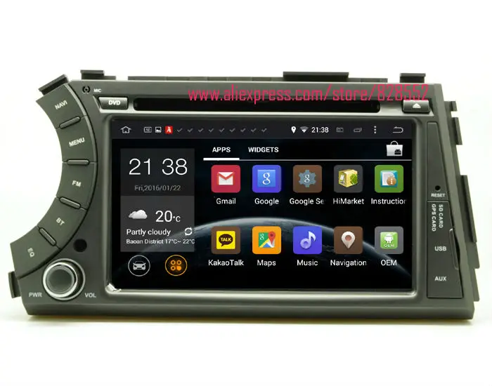 Free shinpping Android Car DVD Player For Ssangyong Actyon Kyron support 3G/WIFI GPS Navigation Radio Bluetooth IPOD Audio