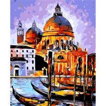 YIKEE декоративная картина маслом по номерам, краска по номеру наборы замок