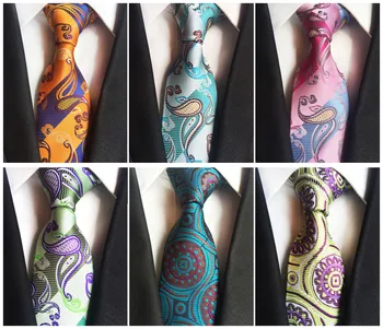 

2020 Fashion Explosions Official Occasion Business Wedding Groom Tie Fashion Unique Design Polyester Jacquard 8 Cm Paisley Tie