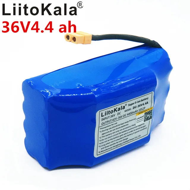 Литий ионный аккумулятор liitokala 36 В 4400 Ач 10s2p в мАч|Комплекты батарей| |
