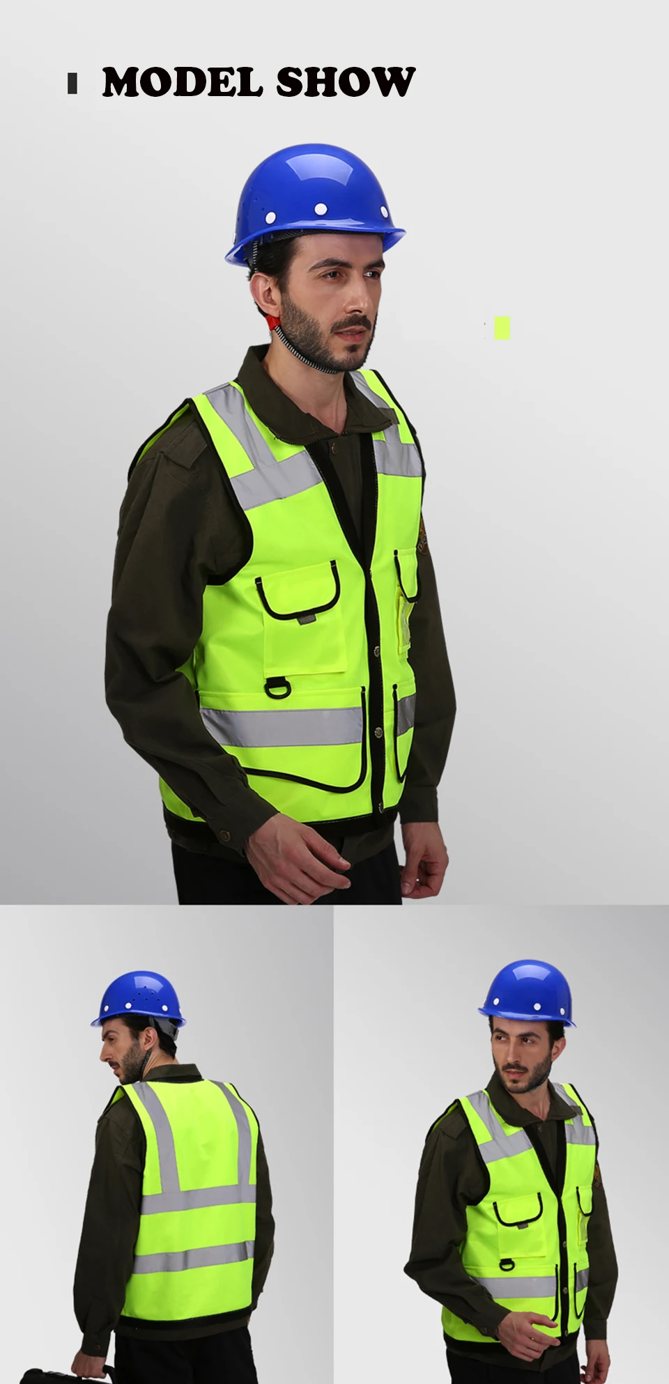 Hi vis желтые светоотражающие жилеты безопасности жилет