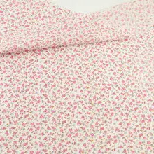 Новости хлопка Ткань ткани синий и розовый цветок Дизайн Tecido кукла Текстиль для дома в стиле пэчворк Скрапбукинг Куклы начинающих Практика