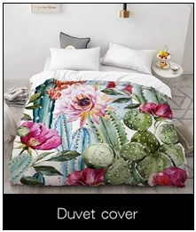 3D HD Digital Print Custom Bed Sheet With Elastic,Fitted Sheet Twin/Full/Queen/King,Nordic Flower cactus Mattress Cover 160x200