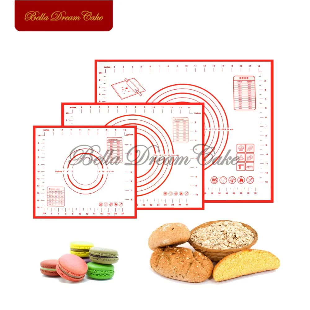 

Non Stick Silicone Baking Mat Sheet Kneading Rolling Dough Pad Cake Decorating Tools Baking Bakeware Liners Pads Cooking Tool