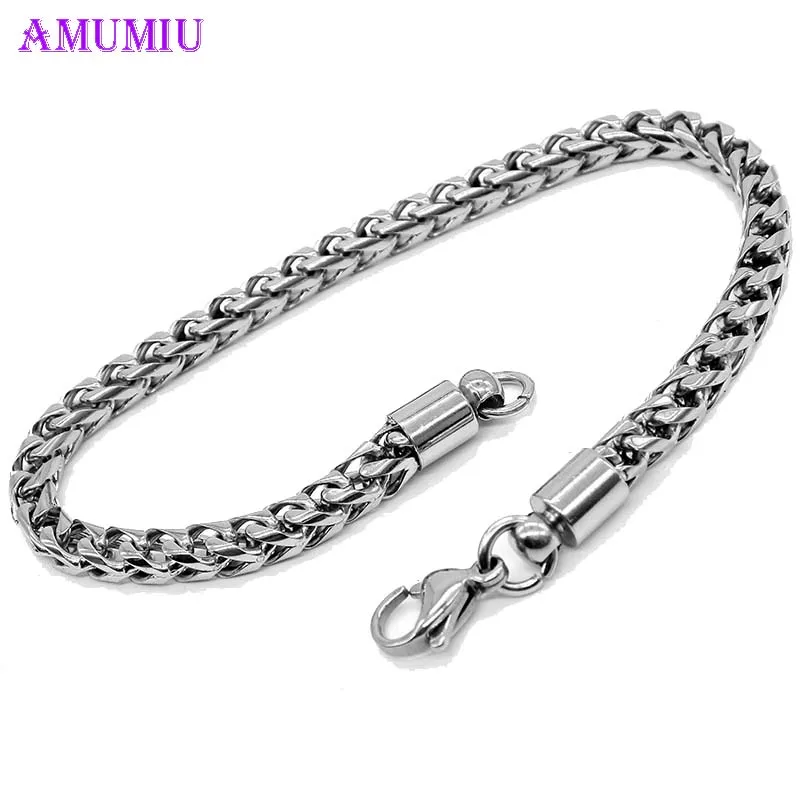 

AMUMIU Fashion Jewelry Simple Retro Lucky Characters Personality Bracelet Free Shipping Bracelet for Men Women Curb Cuban B013