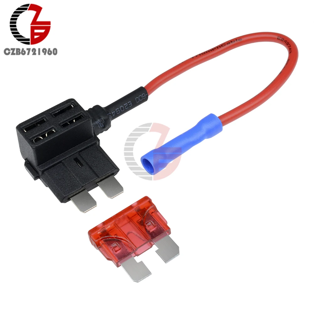 

12V Add-a-circuit Car Fuse TAP Adapter Standard ATM APM Auto Blade Fuse Holder