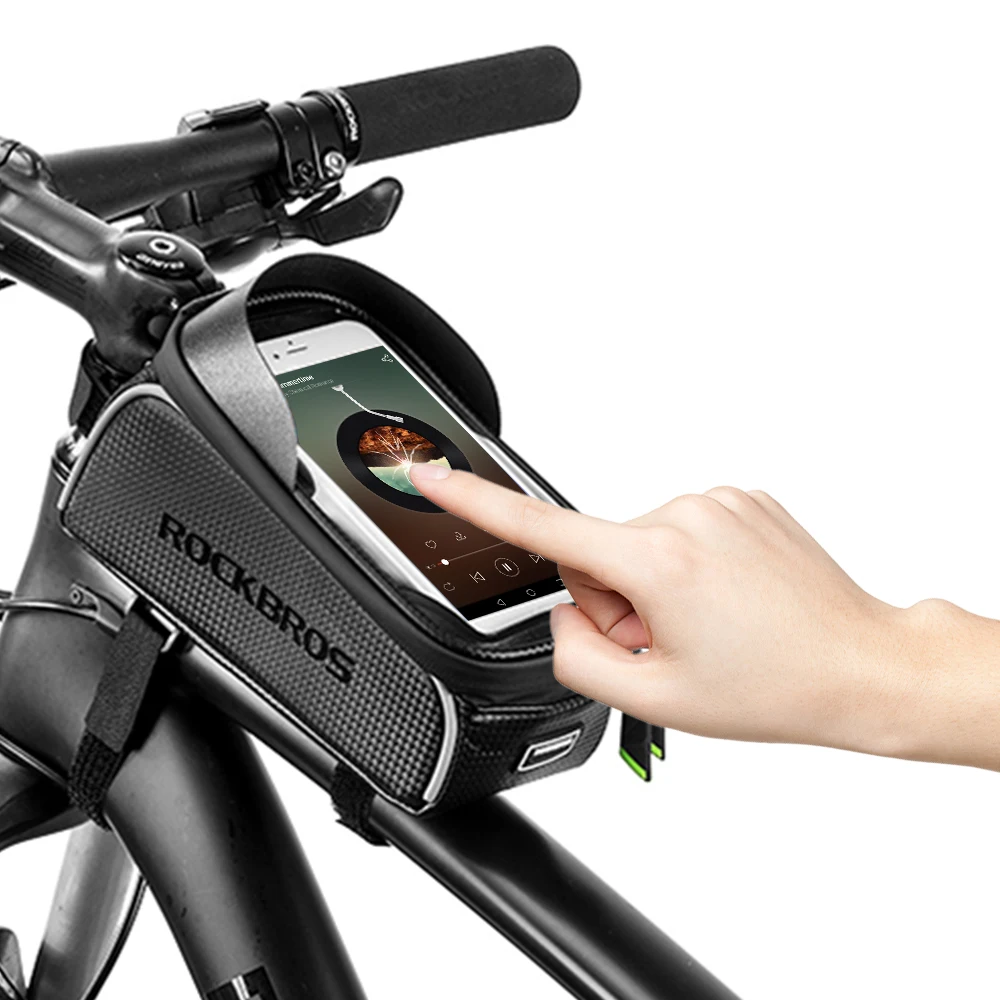 Bike Phone Bag Top Tube Bag Cycling Front Frame Bag Phone Holder Touch