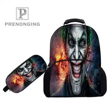 

Custom 17inch The-Joker-the-Backpacks Pen Bags 3D Printing School Women Men Travel Bags Boys Girls Book Computers Bag#1031-3-28