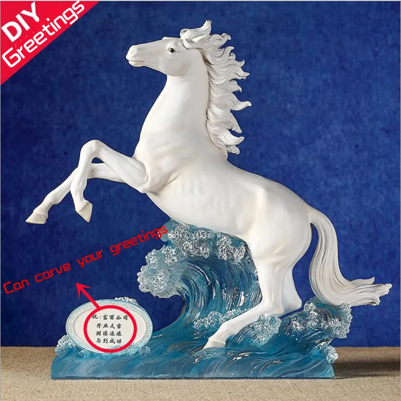 Artificial Resin Horse Figurines Gift,Pure Handwork Crafts Decoration
