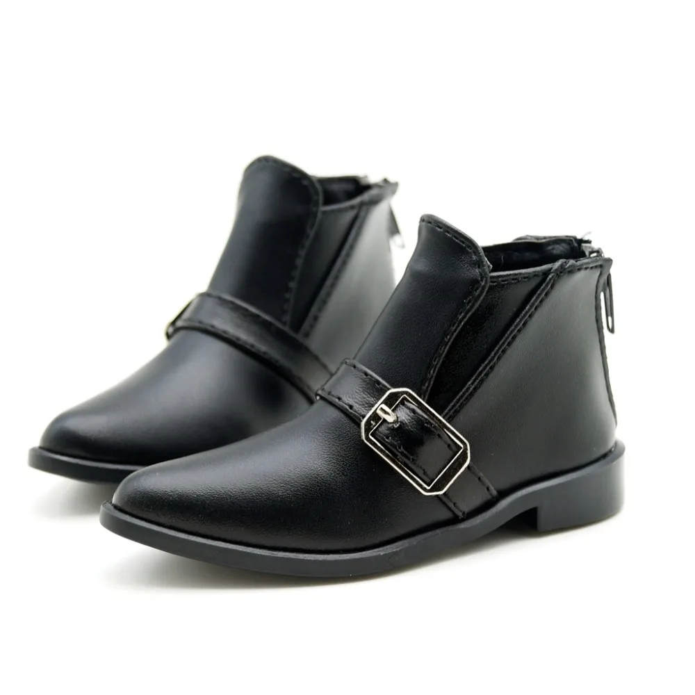 

BJD Black Short Boots Bussiness Shoes Flats Synthetic Leather Shoes For 70cm Tall SD17 male BJD doll DK DZ AOD DD Doll