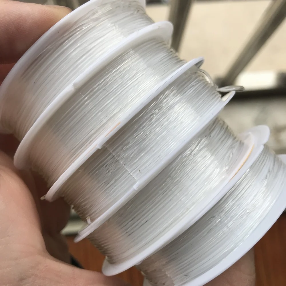 

String DIY Beading Making Bracelet&Necklace Jewelry 0.5-1.0MM Stretch 2 Roll Transparent Stretchy Elastic Rope line Beads Cord