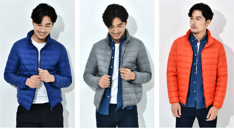 9Colors 90% white duck down jacket men winter ultralight thin male parka coat man brand clothing Muls High quality outwear MD701-01