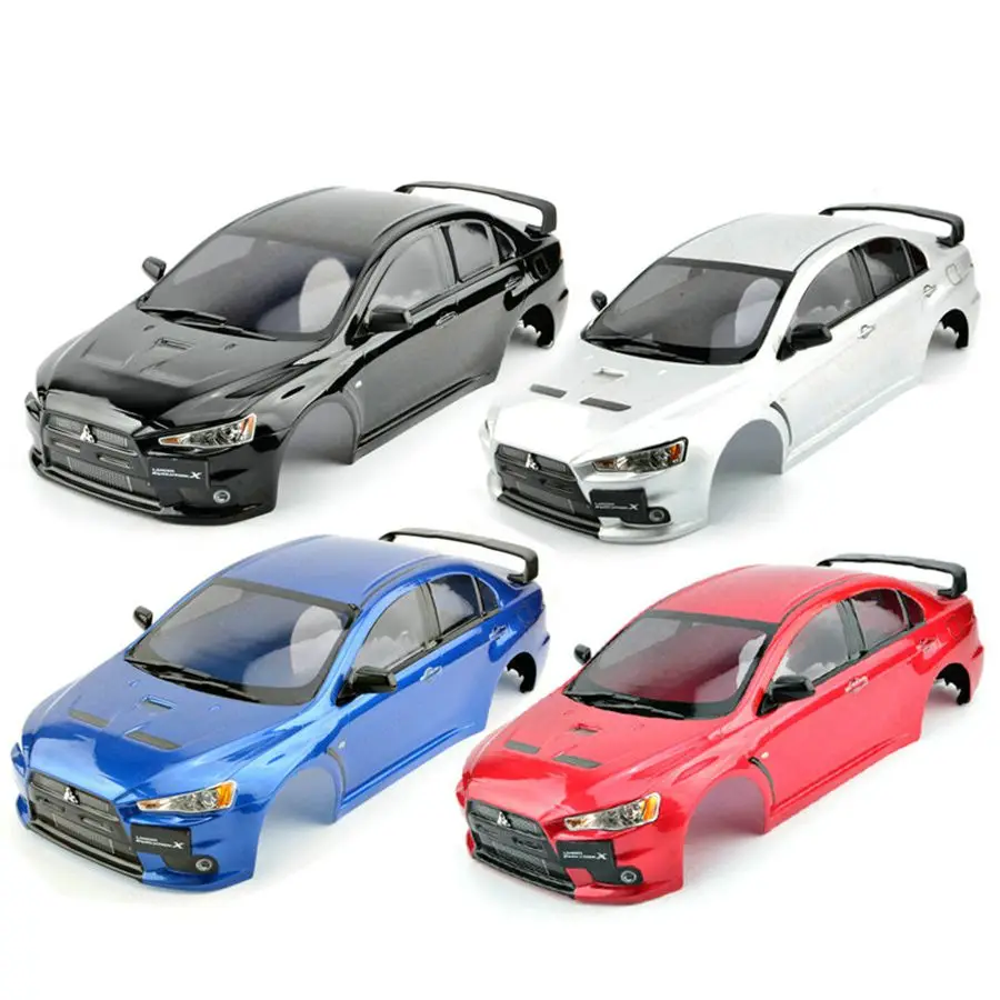 Новинка 1/10, дорожный корпус, 1:10, Радиоуправляемый автомобиль, mitsubiisuu EVO X, готовый ПК, Окрашенный корпус с наклейкой для Kyosho HPI Tamiya