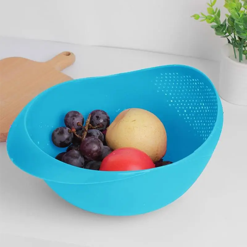 

Thicken Kitchen Creative Rice Washing Colander Basket Plastic Fruit Vegetable Washing Basin Filter