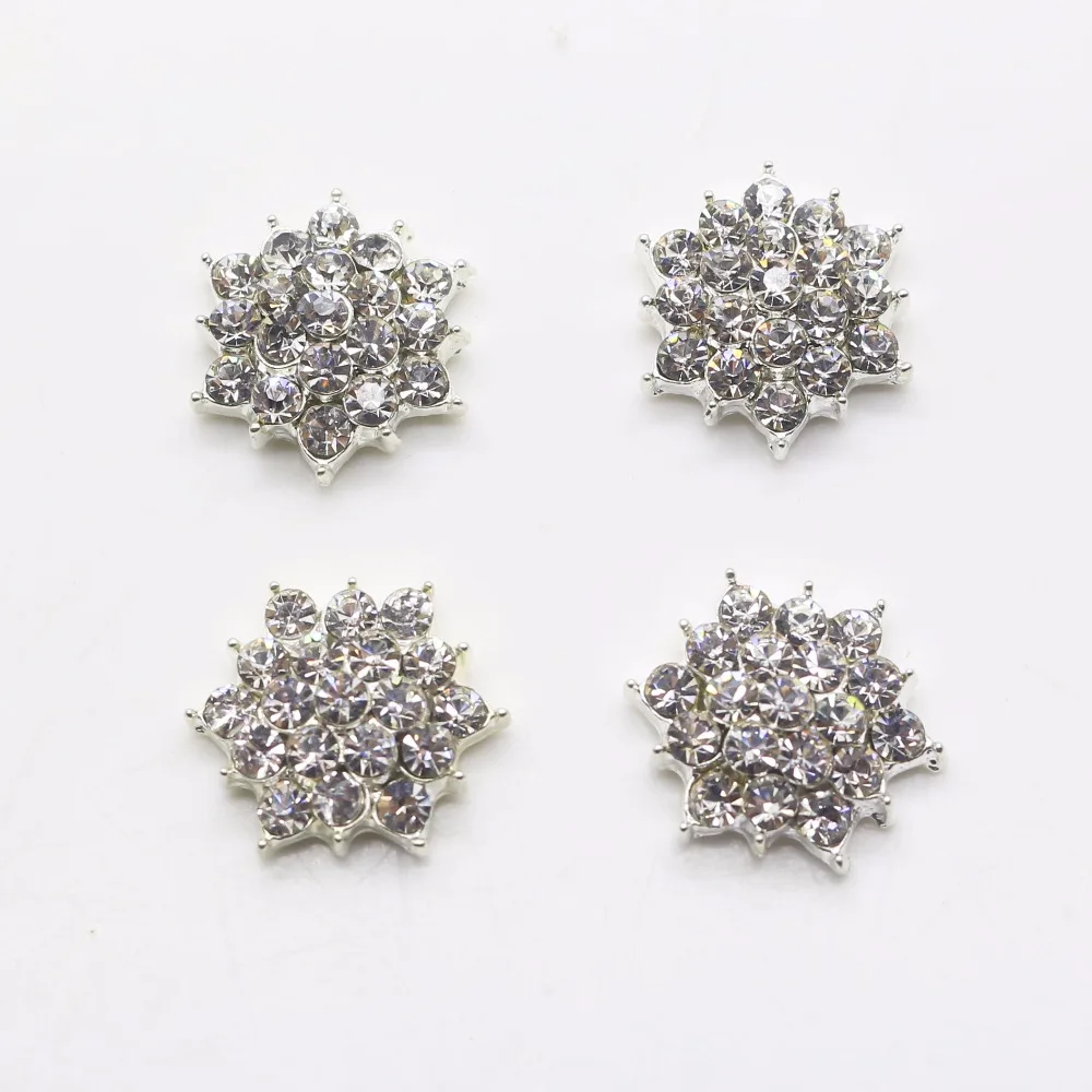 Fashion Hot 10Pcs 15mm alloy Hexagram Diy Jewelry Accessories rhinestones pedestal embellishments caps Decoration For Making Jewelry Findings