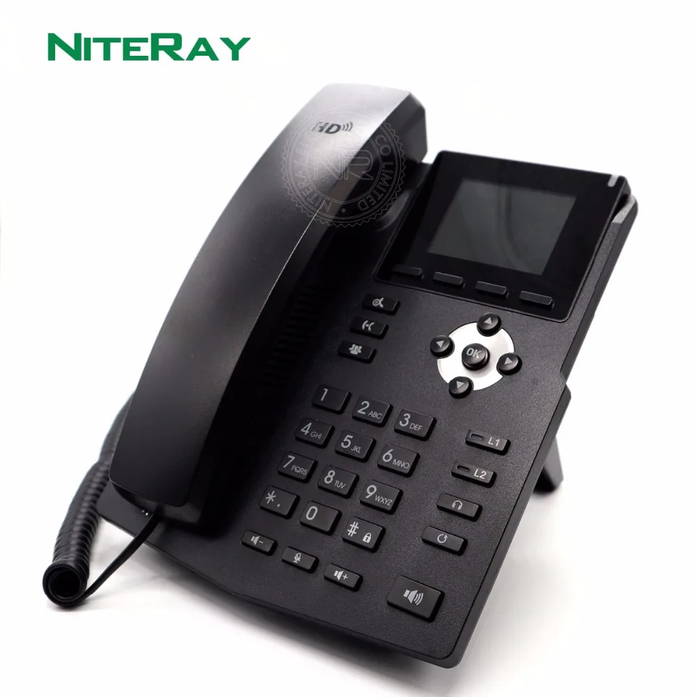 Высококлассный VoIP телефон 2,4 дюймов lcd Настольный X3SP корпоративный IP телефон HD Voice 2 SIP линии VoIP телефон