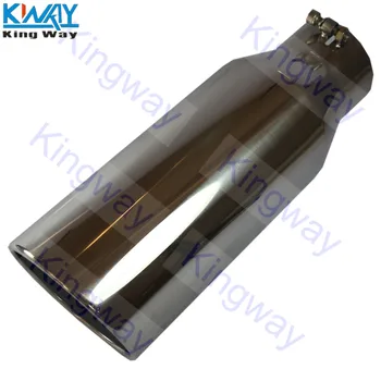 

FREE SHIPPING - King Way - Polished Diesel Stainless Steel Bolt On Exhaust Tip 4" Inlet 6" Outlet 18" Long