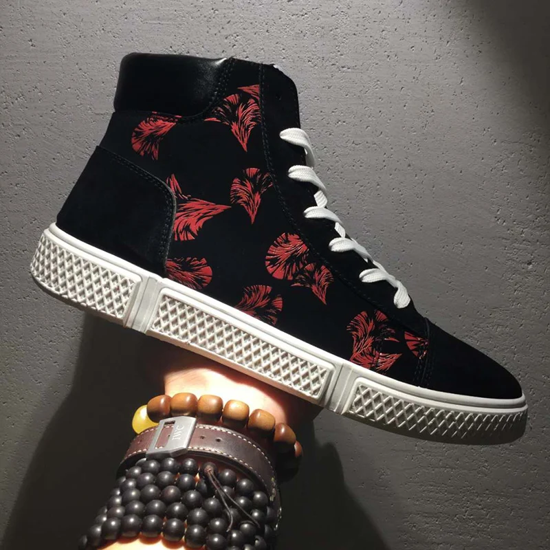 

Autumn Graffiti High Top Breathable Men Shoes Casual Sneakers Fashion Korean Students Hip Hop Male Shoes Footwear Basket Hombre