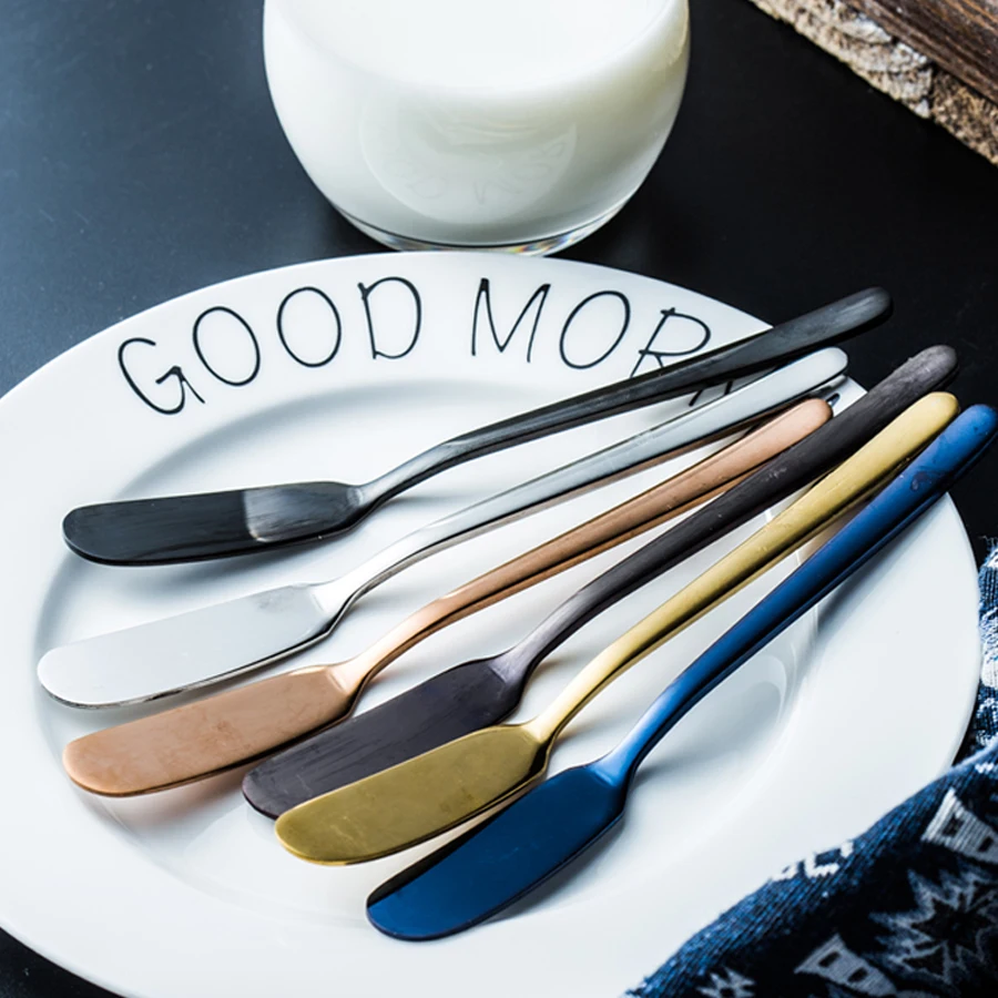 

MUZITY Stainless Steel Butter Knife 2PCS/Set Creative Special Design SUS 304 Jam Thickened Knife Breakfast Tool
