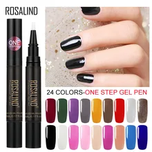 ROSALIND Uv один лак для ногтей ручка УФ светодиодный гель-Ручка лак 3 в 1 дизайн ногтей маникюр Гель-лак для полировки