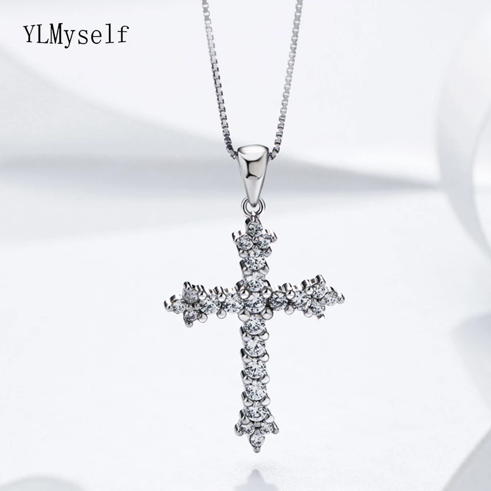 

Christian cross design sterling silver pendant fast shipping necklace top quality jewelry suspension women 925 silver pendants