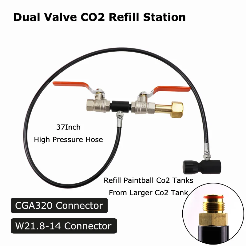 NEW Paintball PCP Deluxe Dual Valve CO2 Fill Station With 37Inch High