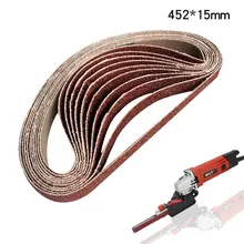 

20PCS Sanding Belts 15x452mm Belt Sander Angle Grinder Attachment 30 -600 for Drill Grinding Polishing Tool