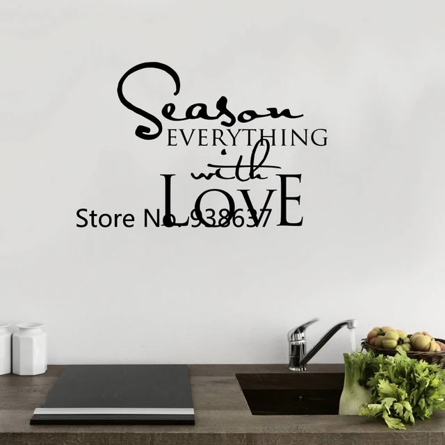 Best Price Quotes Wall Decal for Kitchen Season Everything With Love Wall Sticker Home Decor Dining Room Removable Vinyl Art Stickers ZB428 Best Price Quotes Wall Decal for Kitchen Season Everything With Love Wall Sticker Home Decor Dining Room Removable Vinyl Art Stickers ZB428