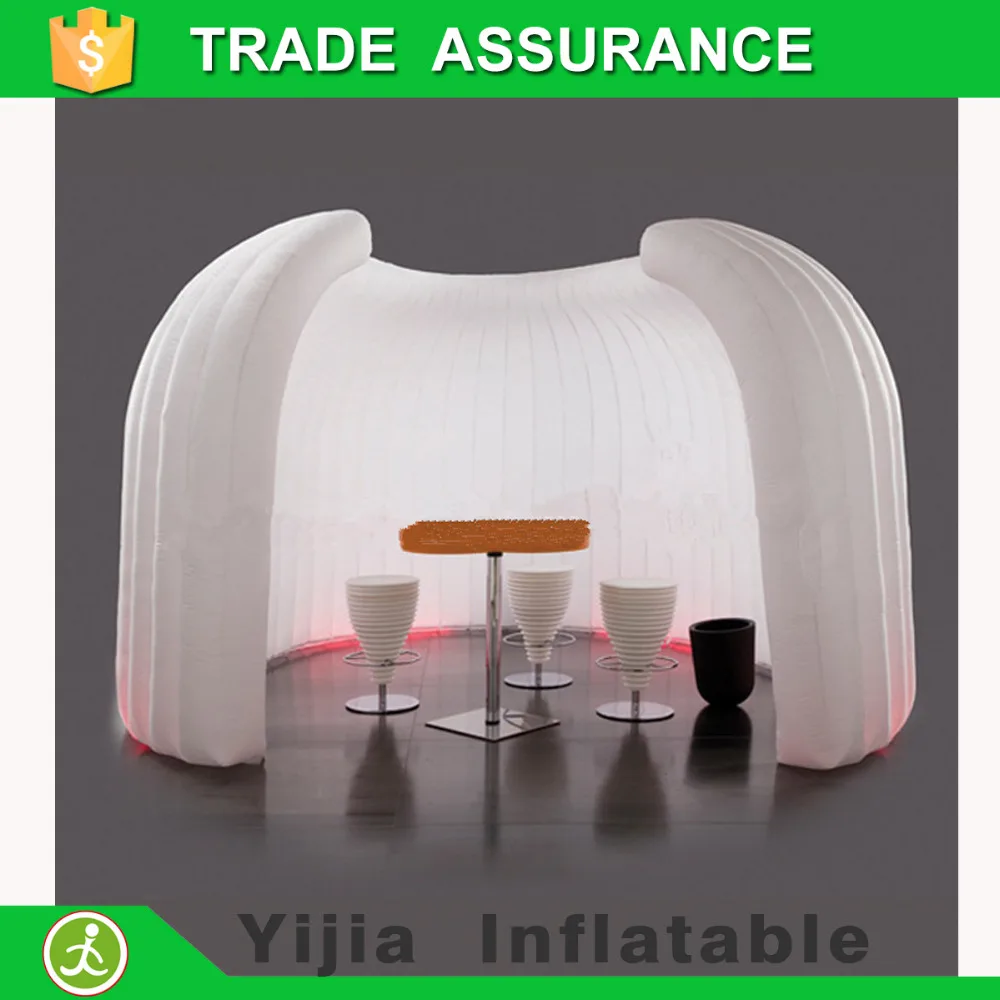 Customized photo booths photobooth New type white color led inflatable photo booth wall