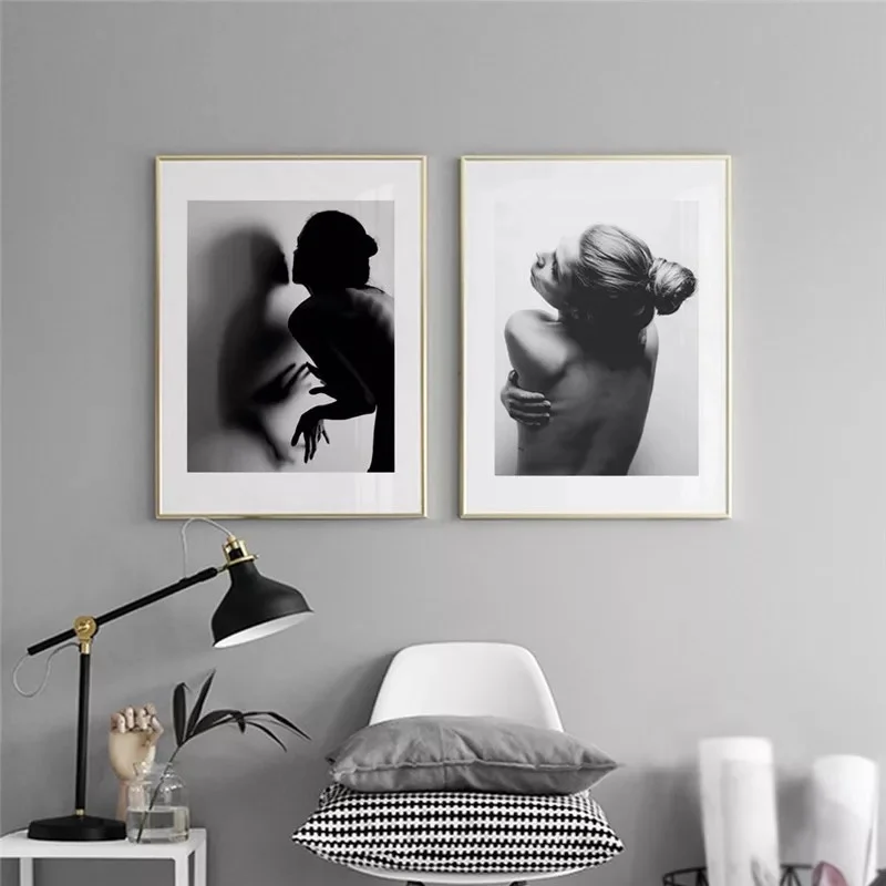 Girl Black And White Quotes Canvas Painting Nordic Poster Picture Posters Wall Art Pictures Living Room Home Decor Unframed