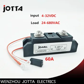 

60A Industrial SSR Single-phase Solid State Relay 60A Input 4-32VDC Output 24-680AC