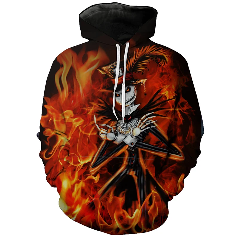 

ZUTTER Hot Halloween Harajuku 3D Print Eve Christmas Jack Skellington Sweatshirt Long Sleeve Hat Hoodie S-6XL