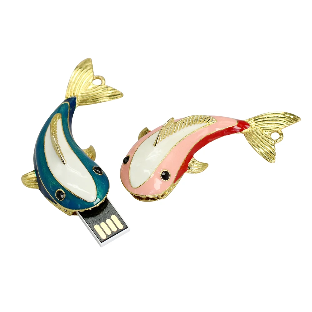 С кристалалми и стразами дельфины рыба USB флешка накопитель 4ГБ 8ГБ 16ГБ 32ГБ 64ГБ USB 2,0 флэш-памяти диска флешки
