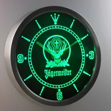 nc0572 Jagermeister Beer Neon Sign LED Wall Clock