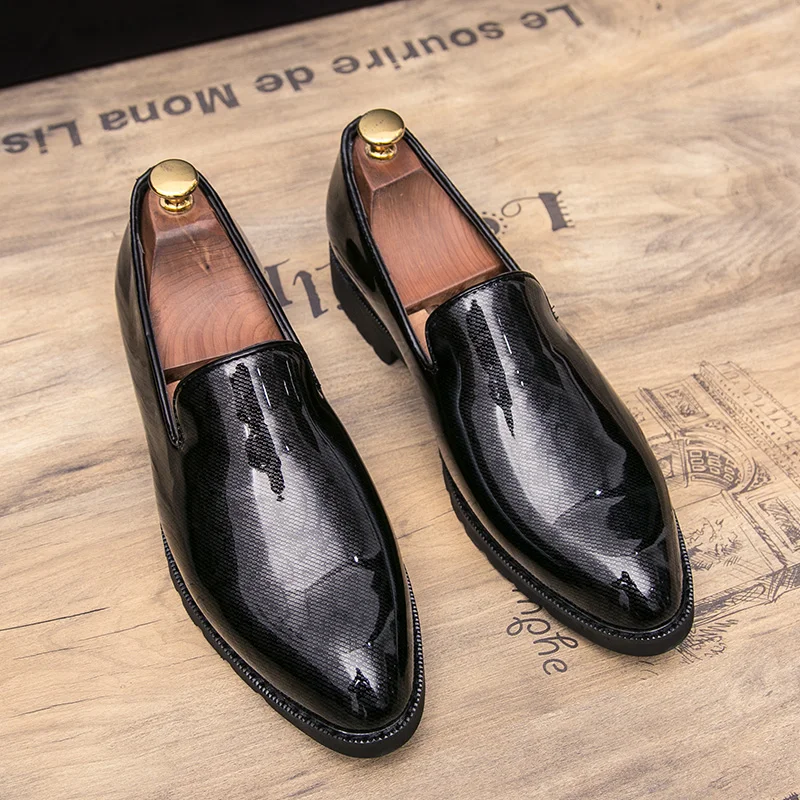 men's cool italian glossy patent leather oxford shoe luxury brand 2017 male unique fashion pointed toe slip on footwear for men (18)