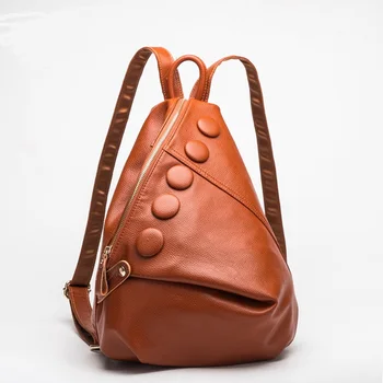 

960104-D wholesale 2017 brand leather shoulder bag women fashion leather backpack