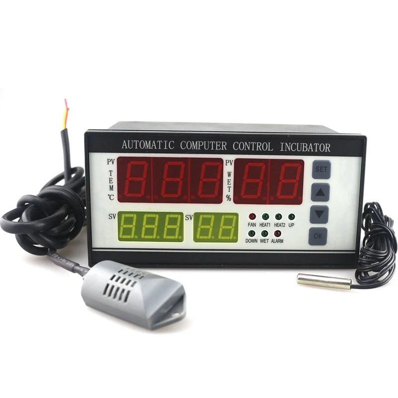 Digital Incubator Controller Thermostat Hygrostat Multifunction Full Automatic with Temperature Humidity Sensor for Egg Brooder Digital Incubator Controller Thermostat Hygrostat Multifunction Full Automatic with Temperature Humidity Sensor for Egg Brooder