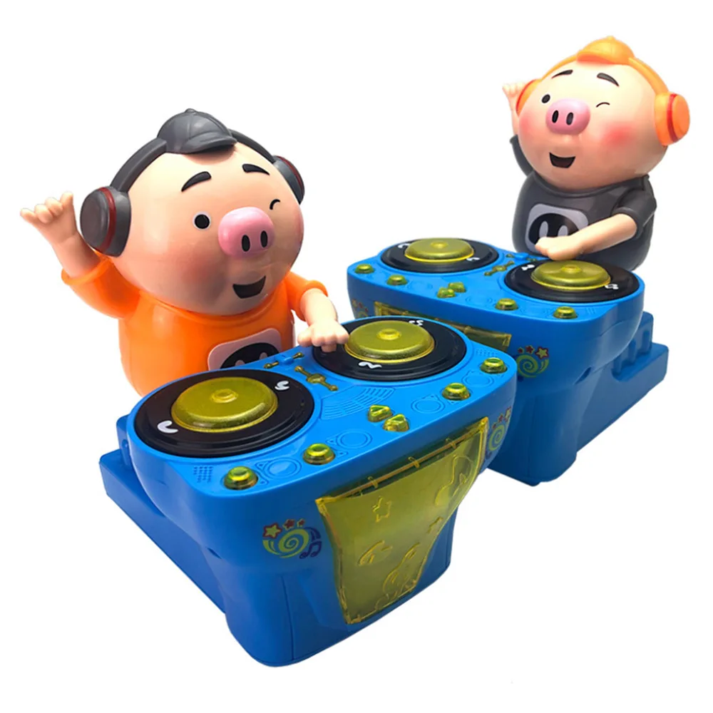 DJ музыка качалка электрические игрушки "Свинка" освещение музыка смешные детские развивающие игрушки