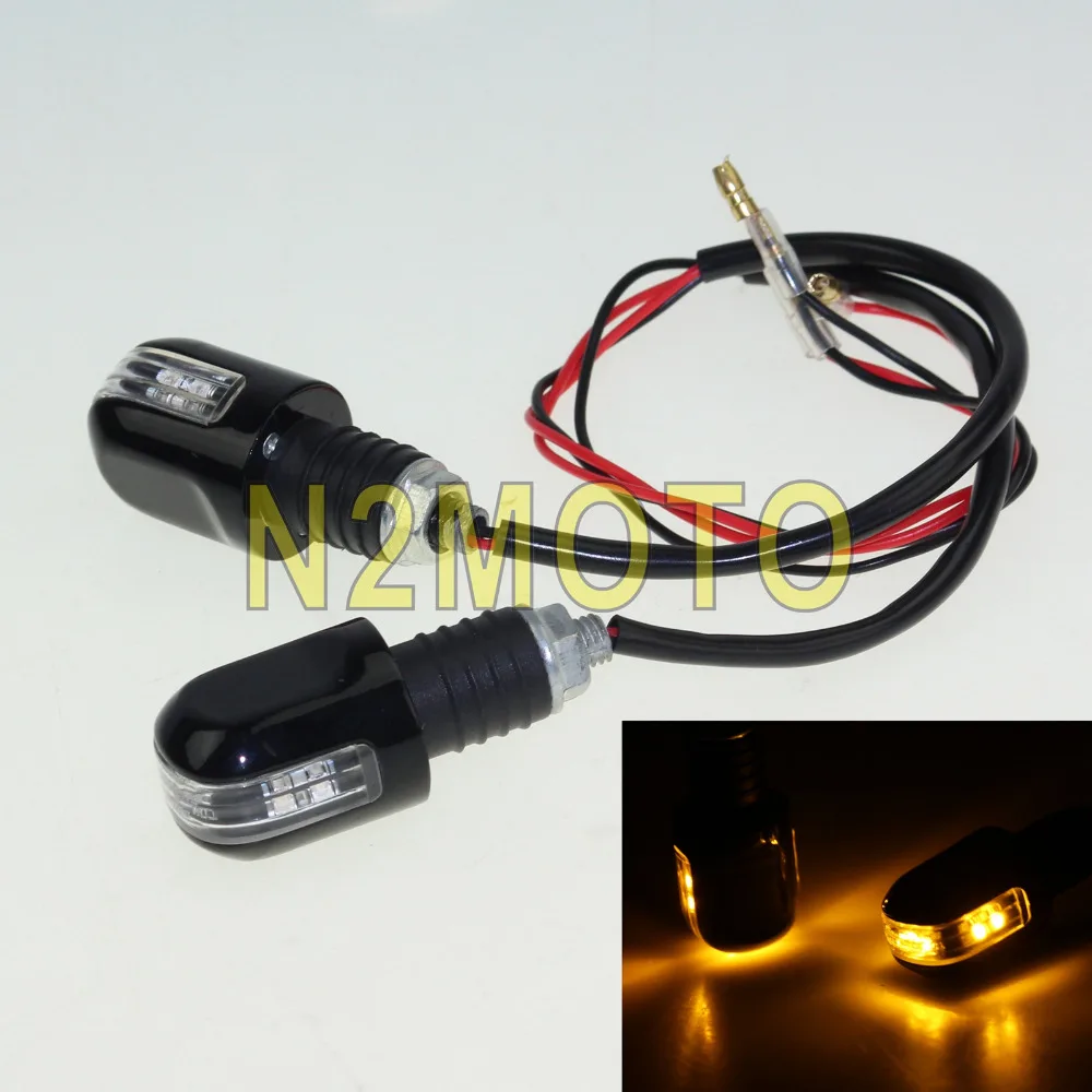 

E Mark Motorcycle Blinker Lamp Handle Bar End LED Plug Turn Signal Light for Sportster Roadster Cruiser For 7/8'' Handlebar