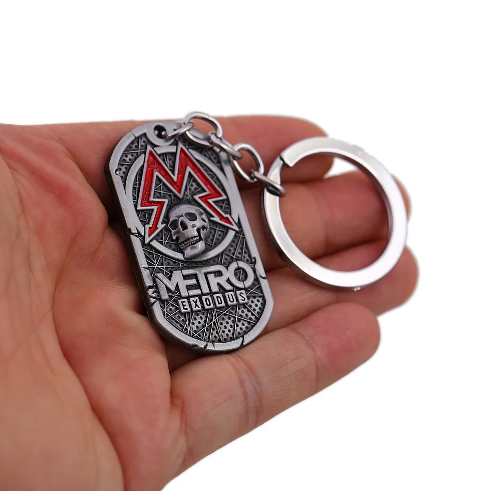 Метро исход 2033 брелок череп кулон брелки Dog Tag брелки для ключей ключи от машины очаровательный брелок игровые ювелирные изделия llaveros подарки