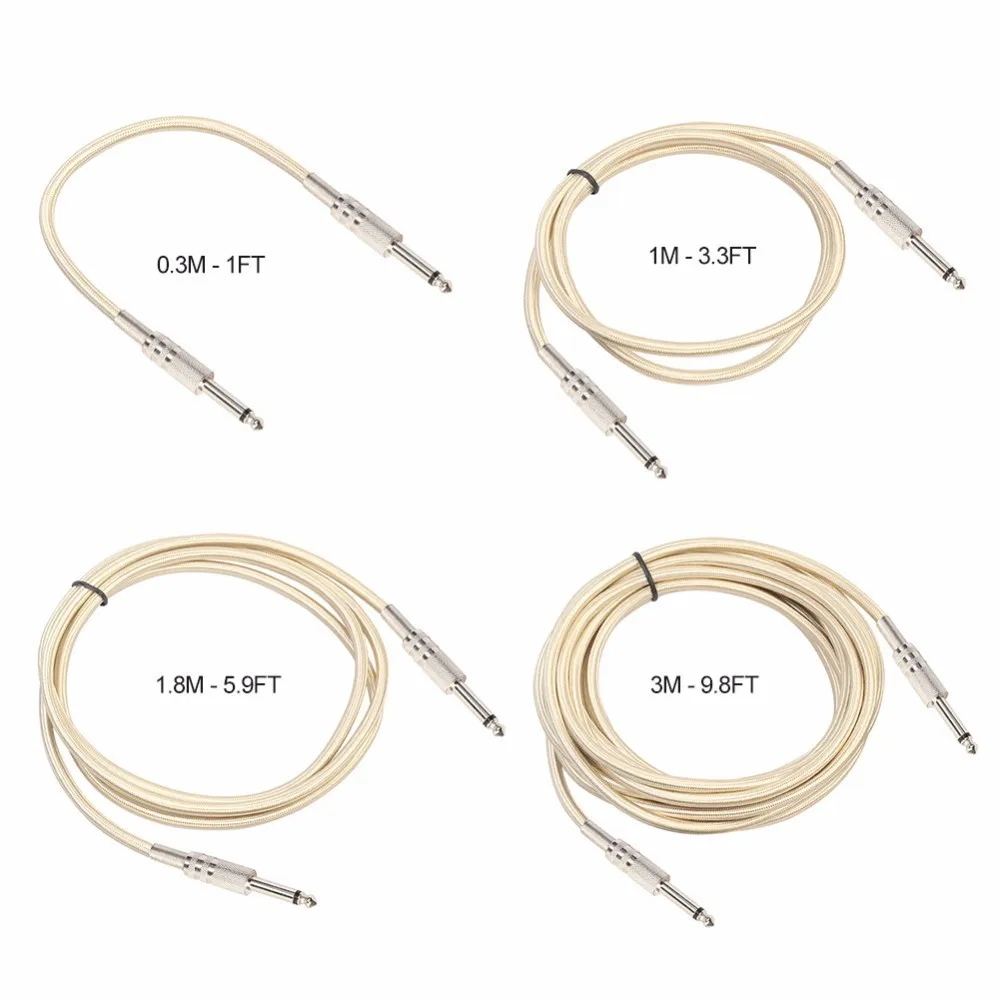 6.35MM Jack Male to Male Audio Cable Mono Electric Guitar Wooden Guitar Microphone Mixer Aux Cable 0.3M/1M/1.8M/3M 6.35MM Jack Male to Male Audio Cable Mono Electric Guitar Wooden Guitar Microphone Mixer Aux Cable 0.3M/1M/1.8M/3M