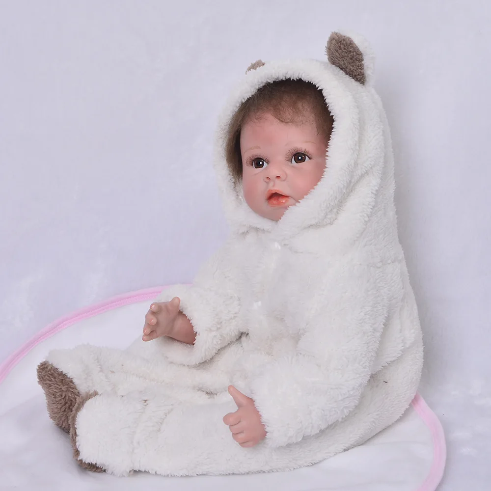 22 дюймов силикона Reborn Baby куклы Виниловые Игрушки для девочек от 3 до 7 лет Детские